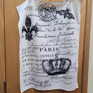 Decorative "Paris" Kitchen Tea Towel 20" x 27"